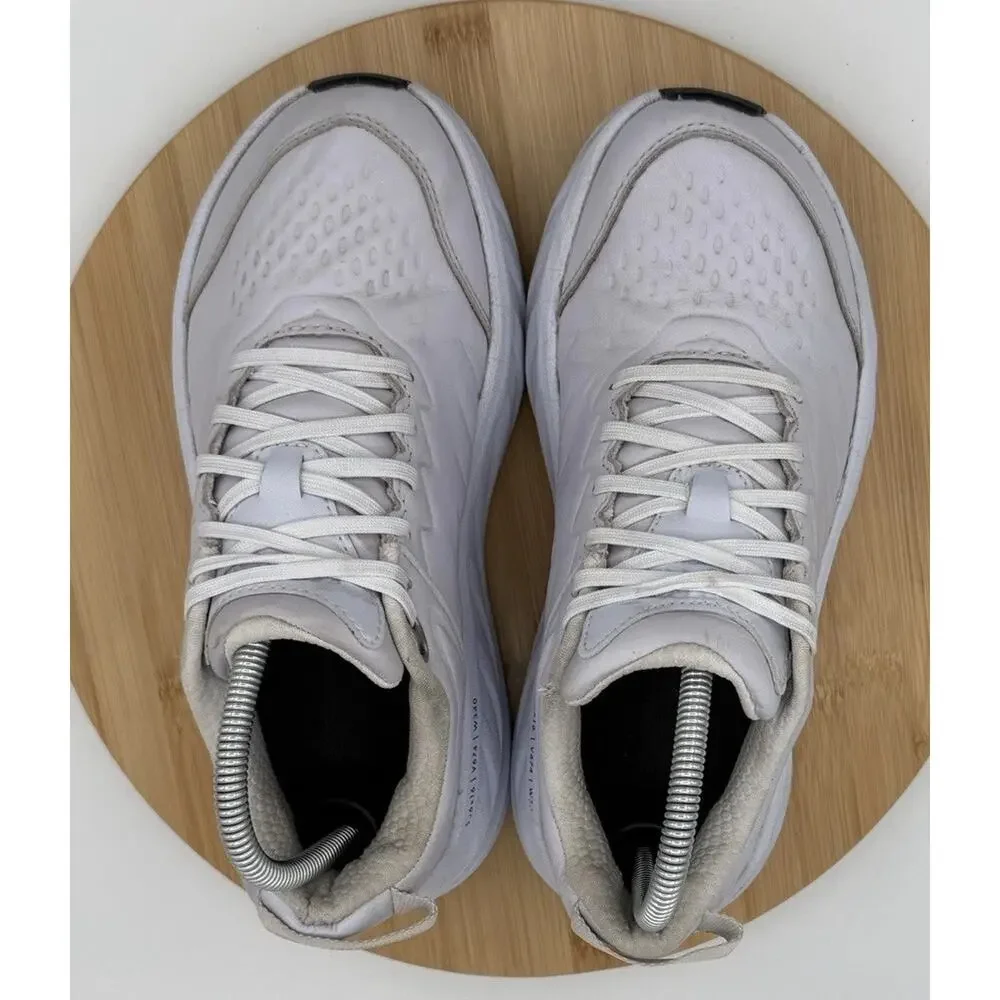 HOKA One One 1110521/WHT BONDI SR White Leather Women's Non-Slip Shoes Size 8